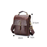 BUFF CAPTAIN 302 First-Layer Cowhide Men Casual Shoulder Bag Leather Retro Briefcase